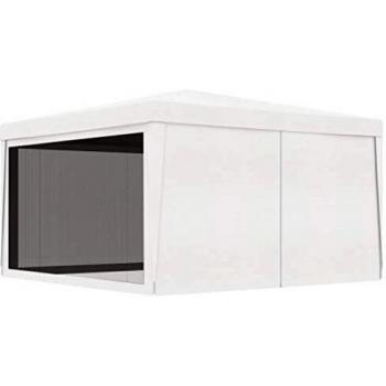 Tendone per Feste con 4 Pareti in Rete 4x4 m Bianco