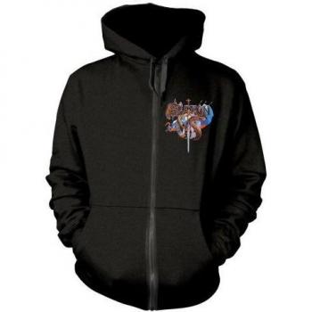 Crusader Saxon Felpa Unisex Nero a Cappuccio