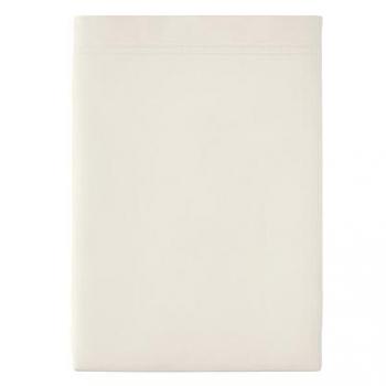 Essix Drap plat uni en percale de coton, PREMIÈRE Beige 180 x 290 cm