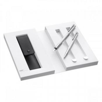 LAMY Logo Brushed Pen Set with Leather Case