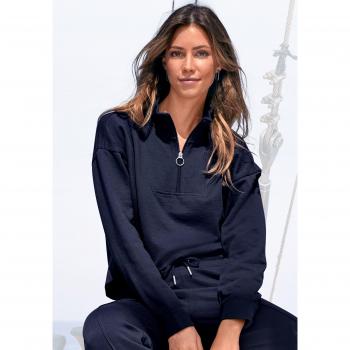H.I.S Damen Loungewear Sweatshirt, maritim