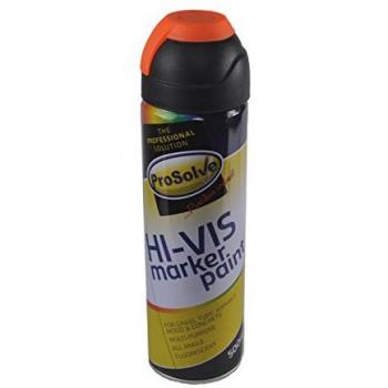 ProSolve Hi-Vis Fluorescent Orange Marker Spray, 500ml (Swivel Cap), Pack of 12