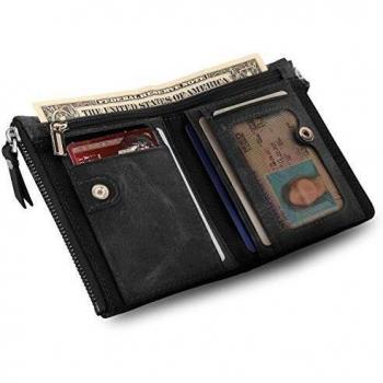 Otto Angelino Unisex Leather Bifold Wallet