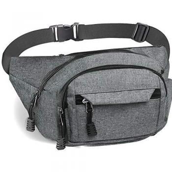 Gadom Sport Waist Bag with 4 Zip Pockets