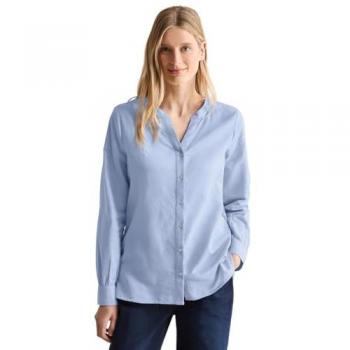 Blaues Cecil Oxford-Damenbluse – Fresh Light Blue, 100 % Baumwolle, Größen: L‑XL