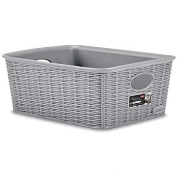 Cesta de Ratán Gris Elegance 25x19x10 cm Stefanplast