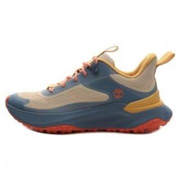Timberland Women's Motion Access Low Lace-Up Hiking Sneakers in Beige/Blue, Size 5.5
