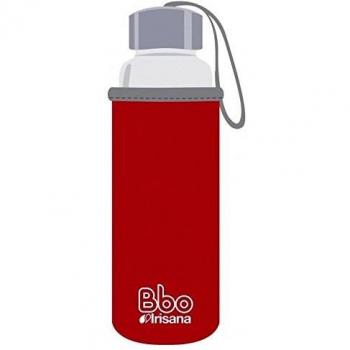Sofia Black Botella Reutilizable de Vidrio de Borosilicato con Funda de Neopreno 550 Ml