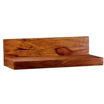 Massivholz Wandregal 60 cm Sheesham natur