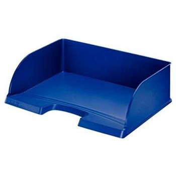 Leitz Corbeille à Courrier A4 Format Portrait, Jumbo, Bleu, Gamme Élégance, 52190038 84 mm