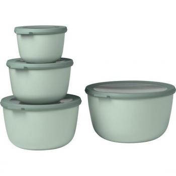 Mepal Cirqula 4‑delige Ronde Bewaardozen – 500 ml/1L/2L/3L – Nordic Sage