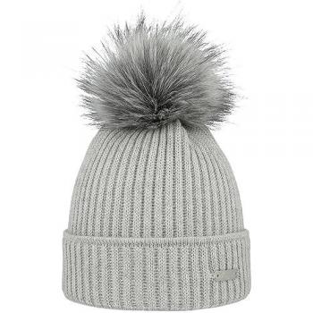 EISGLUT Damen Merino Mütze Shellyl hellgrau