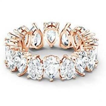 Swarovski Anillo Vittore, Circonita Blanca, Talla 58