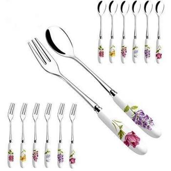 Stainless Steel Dessert Forks and Spoons