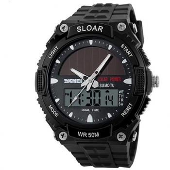 Dual Solar Watch SKMEI Nero