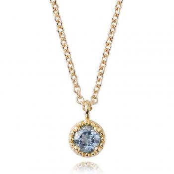 November Birthstone Blue Topaz Necklace