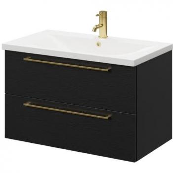 Napoli 800mm Wall Mounted Vanity Unit with 1 Tap Hole Basin