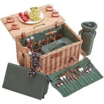 Panier à pique-nique Sully 4 personnes vert foncé