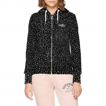 Superdry Orange Label AOP Ziphood, suéter para Mujer, Negro