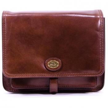Sac à Épaule Marron The Bridge – Donna, cuir véritable, 3 compartiments
