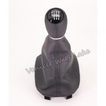 Manette de changement de vitesse Seat Mk1 (2002‑04) – 5/6 vitesses, cuir noir