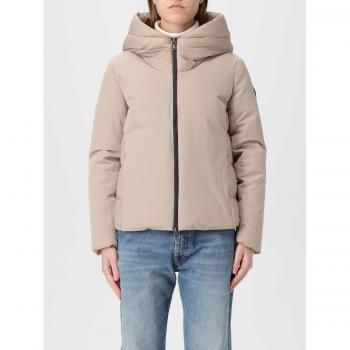 Short Beige Down Jacket for Women