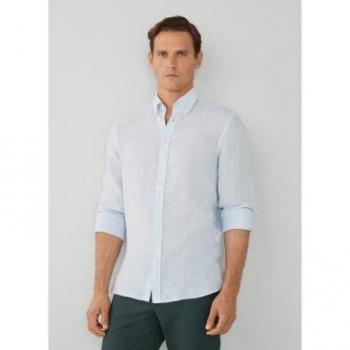 Hackett Camicia Lunga in Blu Celeste S