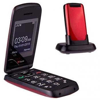 TTfone Star TT300 Red – Dockless Power Pack with O2 Pay As You Go