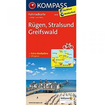 Rügen-Stralsund-Greifswald Fahrradkarte 1:70.000 GPS-genau