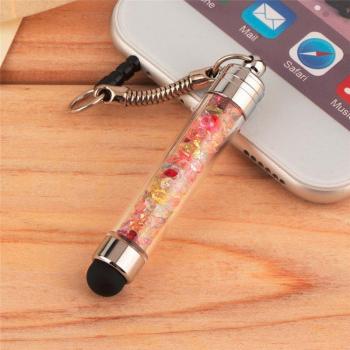 Lápiz táctil 2 en 1 FFFAS, cristal de diamante, tapa de 3,5mm, compatible con teléfonos Android y tabletas