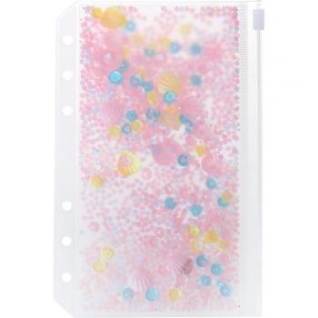 Sac à paillettes roses pour fournitures scolaires