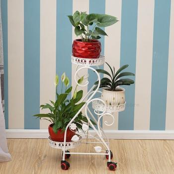 Floor Green Rose Flower Shelf