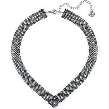 Elegancia Swarovski: Collar de Cadena Plateada