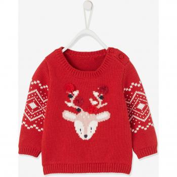Pull bébé mixte avec motif de renne