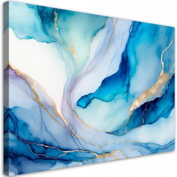 Opere d'arte blu astratto 60x40 in tela