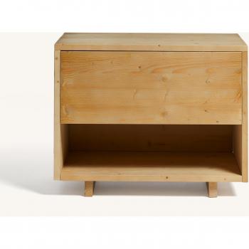 Gina Nightstand en Tonos Marrones Suaves