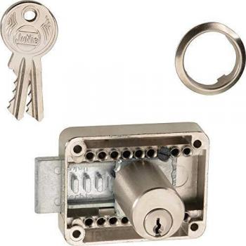 Serratura a Catenaccio 2828 K.A.B. in Ottone Nichelato, Perni 15‑40 mm