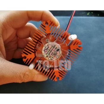 Radiador de Calor Aluminio 12V con Ventilador para 5W 10W 20W