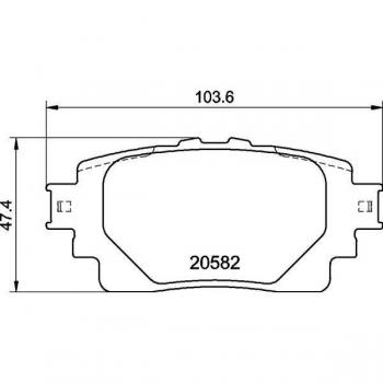 BREMBO kit pastiglie freno P 83 174 per TOYOTA, SUZUKI, SUBARU