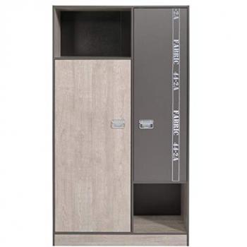 Armoire chambre NOA gris loft et gris ombre