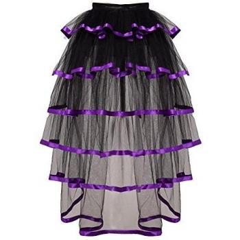 GRACEART Tutu Bustle Victorienne Noir Ceinture Sous-jupe Dentelle