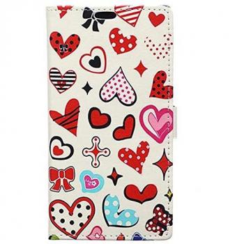 Sony Xperia L3 Custodia Cuori Glam con Porta Carte