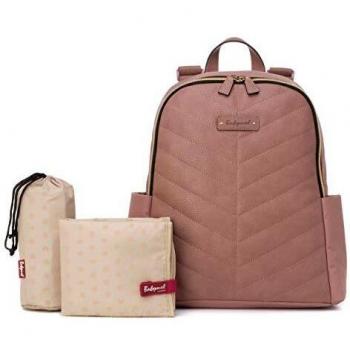 Babys Wickelrucksack „Gabby“ – Kunstlederversion Dusty Pink (BM5789)