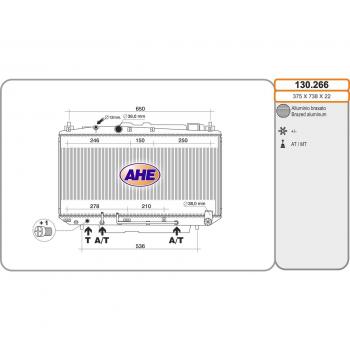 Radiatore AHE 130.266 per Motore