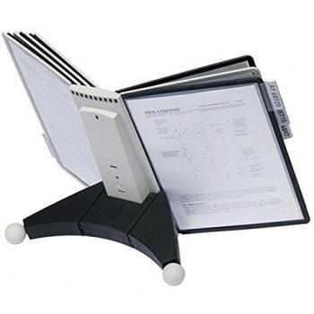 Durable 10-Panel Sherpa Desk Display Panel System in Grey and Black (Product Code: DB50371)