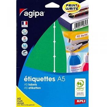 Boîte d’étiquettes vertes 32 × 70 mm, 120 unités – Agipa