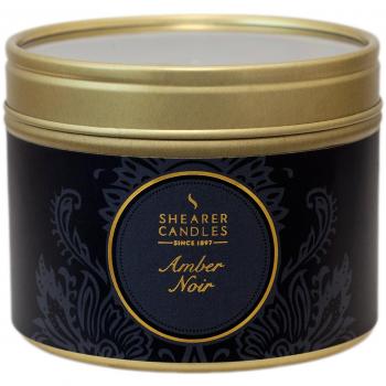 Small Amber Noir Candle Tin by Shearer