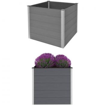 VidaXL Garden Raised Bed WPC 39.4x39.4x35.8 Gray