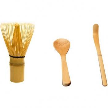 Juego de té Matcha japonés tradicional, set de bambú incluye cucharilla y cuchara