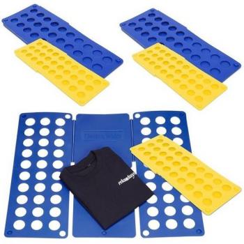 Set di 6 Piegamobili Blu Giallo: Piegatura Vestiti Facile